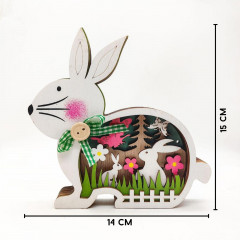 Декор на Пасху с подсветкой «Кролик Пасхальный» - Фото 3