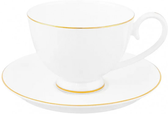 Набор чайных пар «Белая с золотом»