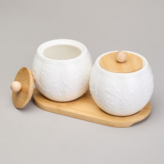 Набор сахарниц с крышками на подставке «Native» - Фото 1