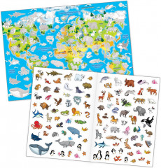 Наклейки многоразовые «Животные со всего света» - Фото 1