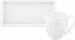 Чашка с блюдцем для десерта «Розы» - Фото 4