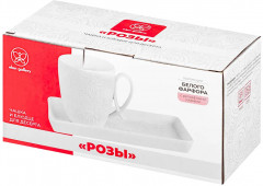 Чашка с блюдцем для десерта «Розы» - Фото 9