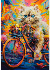 Пазл «Кот на велосипеде» - Фото 1