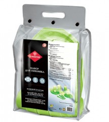 Пластиковый набор для пикника на 6 персон, в чехле - Фото 1