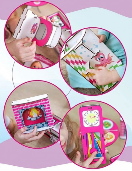 Кукольный домик с мебелью для барби