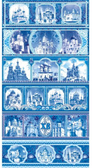 Термоусадочная плёнка «Соборы. Гжель» на 6 яиц - Фото 1