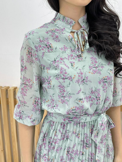 Платье женское шифоновое с плиссированной юбкой «Гетари верде»