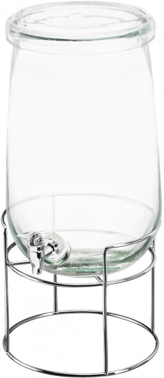 Диспенсер для холодных напитков с крышкой и краном на подставке «Glaskraft»