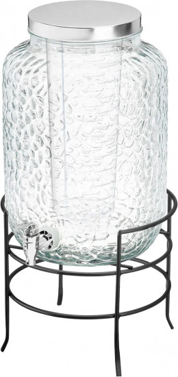 Диспенсер для холодных напитков с крышкой и краном на подставке «Glaskraft»