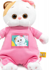 Игрушка мягкая «Кошечка Ли-Ли в комбинезоне с принтом» - Фото 4