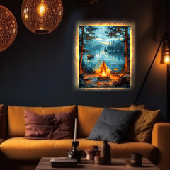 Картина по номерам «У костра» - Фото 1