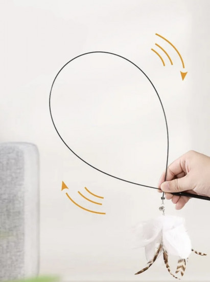 Дразнилка с перьями для кошек