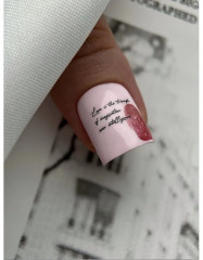 Слайдеры для ногтей с фольгой «Любовь» - Фото 2