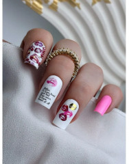 Слайдеры для ногтей с фольгой «Любовь» - Фото 3