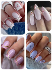 Слайдеры для ногтей с фольгой «Французский маникюр-3» - Фото 1