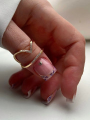 Слайдеры для ногтей с фольгой «Французский маникюр-3» - Фото 3