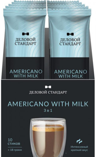 Кофе порционный растворимый « Americano wiht milk 3 в 1»
