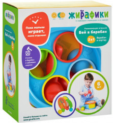 Игрушка-сортер развивающая «Бей в барабан» - Фото 1
