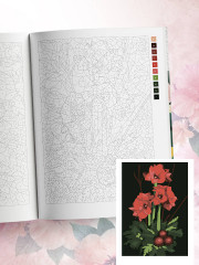 Прекрасные цветы. Раскраска по номерам - Фото 9