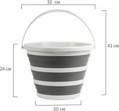 Ведро складное силиконовое - Фото 1