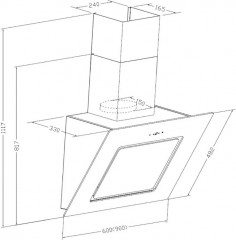 Вытяжка Luna 600 - Фото 1
