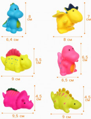 Набор игрушек для купания «Динозавры» - Фото 1