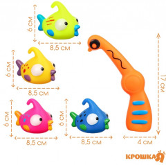 Набор игрушек для купания «Поймай рыбку» - Фото 3