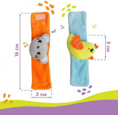 Набор погремушек-браслетов «Курочка и мышка» - Фото 3