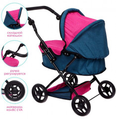 Коляска для кукол универсальная с корзиной - Фото 2
