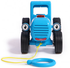 Каталка детская на верёвке музыкальная «Синий трактор» - Фото 2