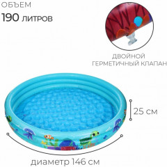 Бассейн надувной «Морской мир» - Фото 1