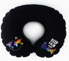 Подушка для путешествий надувная «Keep calm and travel» - Фото 1