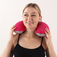 Подушка дорожная надувная для шеи с подголовником - Фото 4