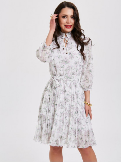 Платье женское шифоновое с плиссированной юбкой «Гетари вайт»