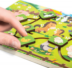 Игра-лабиринт деревянная развивающая - Фото 6