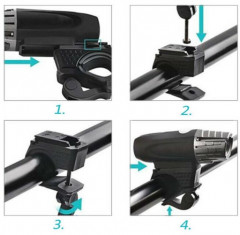 Фонарь велосипедный передний водонепроницаемый - Фото 2