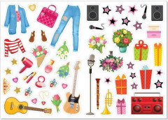 Наклейки «Наряди куколку. Суперзвезда», 12 стр. - Фото 2