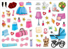 Наклейки «Наряди куколку. Модницы», 12 стр. - Фото 6