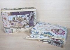 Покрывало стеганое «Tango» (арт. pw001-3, евро, patchwork, размер 230х250, 2 наволочки 50х70, цвет серый) - Фото 1