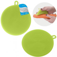 Щетка силиконовая для мытья посуды, овощей и фруктов «Круг» - Фото 2