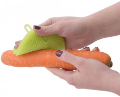 Щетка силиконовая для мытья посуды, овощей и фруктов «Круг» - Фото 4