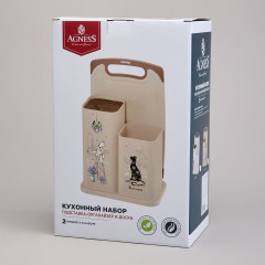 Набор кухонных инструментов «Лавандовые коты» - Фото 1