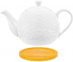 Чайник заварочный на бамбуковой подставке «Веточки-цветочки» - Фото 3