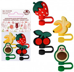 Набор колпачков для коктейльных трубочек «Фруктик» - Фото 2