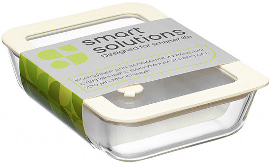 Контейнер для запекания и хранения с крышкой и вакуумным эффектом