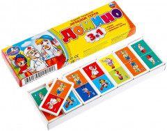 Домино детское «Любимые герои К. Чуковского» 3 в 1 - Фото 1