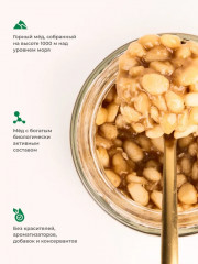 Мёд горный натуральный с цельным кедровым орехом - Фото 3