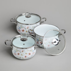 Набор кастрюль эмалированных с крышками «Дворцовый парк» - Фото 10