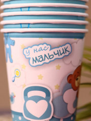 Набор бумажных стаканов «У нас мальчик» - Фото 5