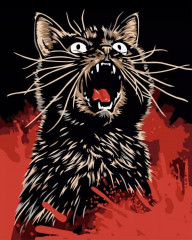 Картина по номерам «Мяу» - Фото 1